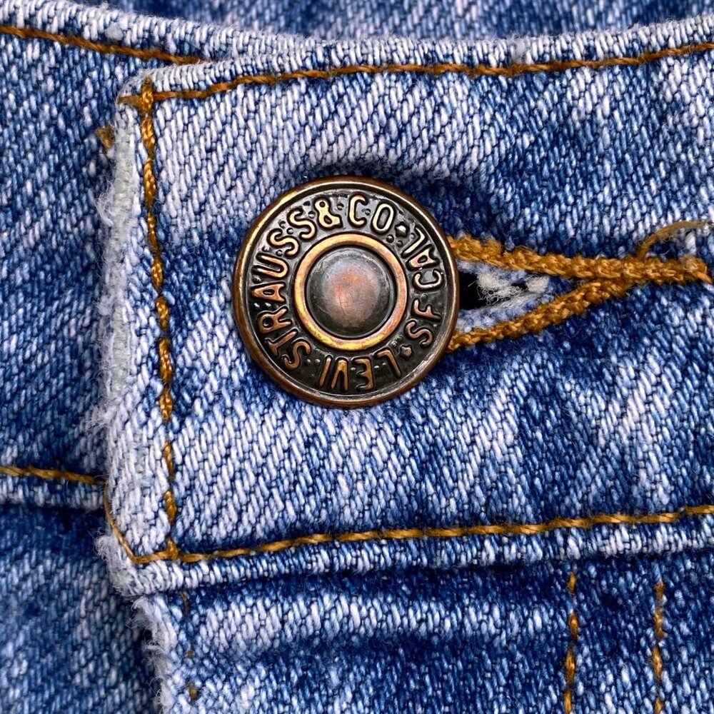 Vintage Levis 530 Flex Jeans Sz 34x29 Trevira Polyester Light Blue RARE Y2K USA - Picture 11 of 13